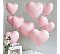 IN JOOYAA - Palloncini a forma di cuore rosa chiaro, 50 pezzi, 30,5 cm, per San Valentino, matrimoni, feste di compleanno, decorazioni