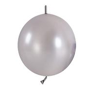 IN-JOOYAA Palloncino con collegamento in lattice argentato da 6 pollici 100 pezzi Palloncino collegabile rapidamente per la decorazione di feste
