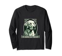 In Labrador ci fidiamo di Funny Vintage Lab Dog Maglia a Manica