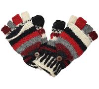 IN Lana Maglia Fleecelined Guanti senza Dita Convertible a Manopola Inverno