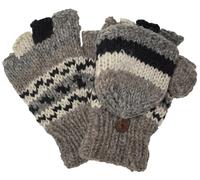 IN Lana Maglia Fleecelined Guanti senza Dita Convertible a Manopola Inverno