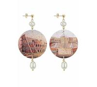IN Lebole Collezione The Circle DOR57 Roma Colosseo Orecchini da Donna in Ottone Pietra Perla
