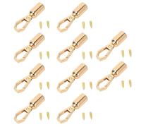 In lega di zinco, 10 set gancio a scatto estremità della corda - foro da 8 mm, viti da 10 mm - per la decorazione degli accessori (Oro)