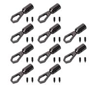 In lega di zinco, 10 set gancio a scatto estremità della corda - foro da 8 mm, viti da 10 mm - per la decorazione degli accessori (Grigio)
