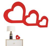 in legno a forma di cuore per San , 3 pezzi | Decorazioni da tavola in legno per matrimoni, segni d'amore, decorazione estetica a forma di cuore, per scrivanie, scaffali