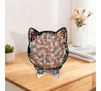 in legno a forma di gatto, decorativo, portatile, coordinazione occhio-mano, in