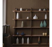 IN Legno Asticelle Smussato Righe Parati Minimalista Giapponese 3D Effetto 13831