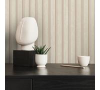 AS Creation Legno Asticelle Parati 3D Paneling Vinile Effetto Trama Crema