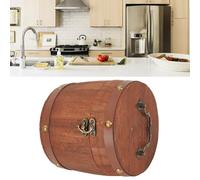 In Legno Barile Scatola Portaoggetti Tè Foglia Farina Chicchi Di Caffe