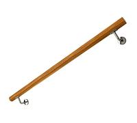 In legno con staffe in acciaio inox, supporto per ringhiera per scale per interni ed esterni, lunghezze disponibili da 1 m, 1,5 m, 2 m, 2,5 m