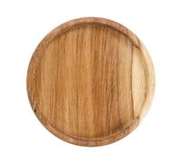 In legno di acacia - Set di rotondi anticalore, per bevande impilabile moderno, con design a labbra protettive, pratica decorazione da tavolo per la casa, bar, sa