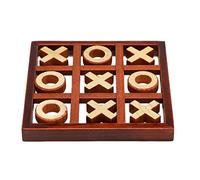 in legno Gioco di tris e croci Rompicapo Tavola da puzzle Tavola da viaggio Giocattoli Tavola da gioco per famiglie Bambini Regalo di Natale o di compleanno per tutte le età