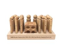 IN Legno Imbutitura Punzone Set Doming Cubo Blocco. Metallo Forma Attrezzo Kit