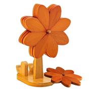 In Legno, Naturale Resistente Al Calore Con Supporto Per Telefono Sottobicchieri Resistenti Al Calore | Set Per Caldi Windmill | Per Pentola, Padella, Cio