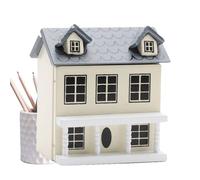 in legno per ragazze - Villa piccola casa in miniatura, set da gioco in legno | Mini mobili giocattolo per casa, design di una villa tascabile per
