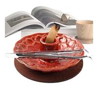 in legno sacro - Piattaforma di diffusione in argilla, accessorio per asta riscaldante, contenitore per cenere resistente, decorazione interna durevole | elemento compatto ideale per la