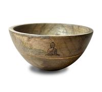 IN Legno Sporcare E Rituale Offerte Ciotola - Budda Antico Saggezza (14x7)
