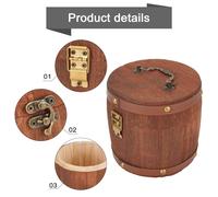 IN Legno Tè Foglia Barile Mini Scatola Portaoggetti Tè Dadi Riso Chicchi