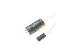 In-line aluminum electrolytic capacitor 330UF Green Gold High Frequency 10V 16V 25V 35V 50V 100V 250V 400V 450V AUOQKQUT(63V HF 10x20 10pcs)