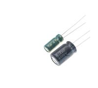 In-line aluminum electrolytic capacitor 4.7UF 25V 50V 100V 160V 250V 400V 450V high frequency low resistance green gold AUOQKQUT(50V GreenGold 50pcs)