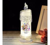 In Loving Memory - Candele commemorative a LED 3D personalizzate per la perdita della persona cara, idee regalo personalizzate per lutto (stile 3)