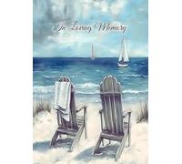 In Loving Memory: Guestbook for Funeral and Memorial Services, Beach Theme -400 Guests Entries with Name, Mail & Address