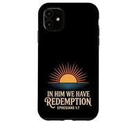 In Lui abbiamo redenzione Efesini Bibbia Versetto Cristiano Custodia per iPhone 11