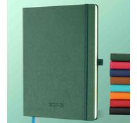 IN-LUXPRO Calendario 2025 2026, agenda settimanale, 18 mesi (Jul.2025-dic.2026), calendario mensile con edizioni e pagine per appunti, formato A4 (29 x 21,7 cm), con pelle vegana e pagine per appunti