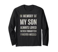 in Memory My Son Always Loved Never Forgotten Forever Missed Maglia a Manica