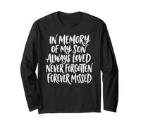 in Memory My Son Always Loved Never Forgotten Forever Missed Maglia a Manica
