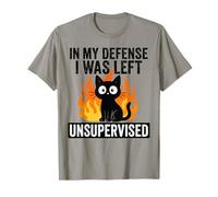 in mia Difesa Sono rimasto Sarcastico Gatto Nero Senza supervisione Maglietta