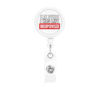 in mia difesa sono stato lasciato per incustodito Porta badge retrattile Reel Clip Porta carte d'identità per infermiere Studente Impiegato