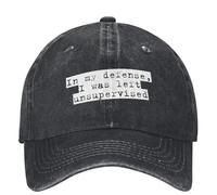 in mia Difesa Sono Stato Lasciato Senza supervisione Cappello Abiti per Uomo Donna Berretto da Baseball Vintage Sole Trucker Cappelli Regolabili