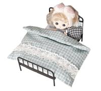 in miniatura, modello di materasso vintage a dodici scale, struttura in ferro battuto, per bambole, set di mobili per camera da, accessorio decorativo, per bambini, ragazzi