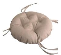 in modo che i cuscini sulla sedia, sedile rotondo in cotone e lino con nastro, multicolore, diverse misure, 7 cm (Chaki, diametro: 40 cm (16 pollici)