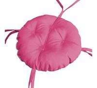 in modo che i cuscini sulla sedia, sedile rotondo in lino di cotone con nastro, multicolore, diverse misure, 7 cm (rosa, diametro: 45 cm (18 pollici)