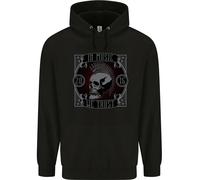 In Musica Ci Fidiamo Felpa Con Cappuccio Punk Rock Teschio Bambini