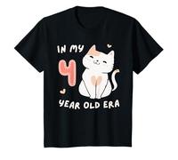 In My 4 Year Old Era, simpatico gattino, divertente animale per il 4° compleanno Maglietta