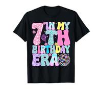 in My 7th Birthday Era Seven Bday 7 Anno Vecchio Compleanno Ragazza Maglietta