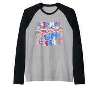 In My American Girl Era Retro Groovy 4 luglio Donne Ragazze Maglia con Maniche Raglan