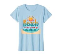 in My Beach: Vacanze estive in Paradiso Tropicale Maglietta, Donna, Celeste, XL