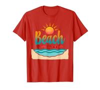 in My Beach: Vacanze estive in Paradiso Tropicale Maglietta, Uomo, Rosso, 3XL