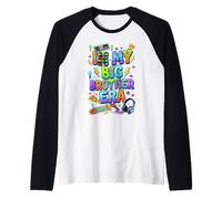 in My Big-Brother Era Retro Gamer Boys Annuncio di fratelli Maglia con Maniche Raglan