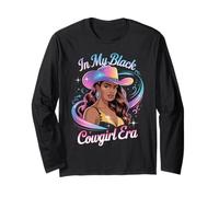 in My Black Cowgirl Era Glam Western Afro Style Donne Uomini Maglia a Manica
