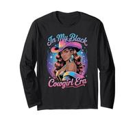in My Black Cowgirl Era Glam Western Afro Style Donne Uomini Maglia a Manica