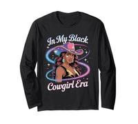 in My Black Cowgirl Era Glam Western Afro Style Donne Uomini Maglia a Manica