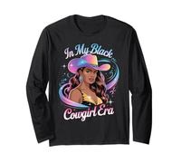in My Black Cowgirl Era Glam Western Afro Style Donne Uomini Maglia a Manica
