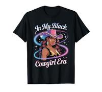 in My Black Cowgirl Era Glam Western Afro Style Donne Uomini Maglietta