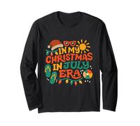 In My Christmas In July Era Retro Groovy Estate Donne Ragazze Maglia a Manica