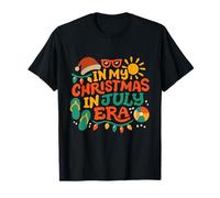 In My Christmas In July Era Retro Groovy Estate Donne Ragazze Maglietta